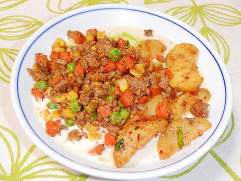 ラ王×宮崎辛麺でポテト味噌牛乳担々麺